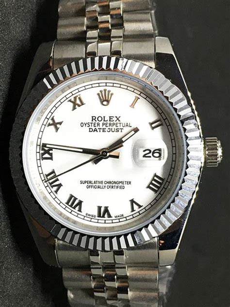 damen rolex römische zahlen weisses blatt|Rolex Datejust römische Ziffern kaufen .